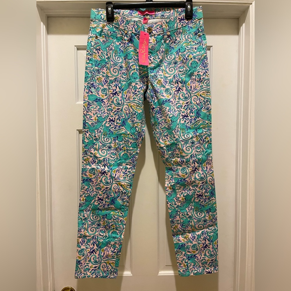 Lilly Pulitzer South Ocean Skinny Crop - Monkey Sea